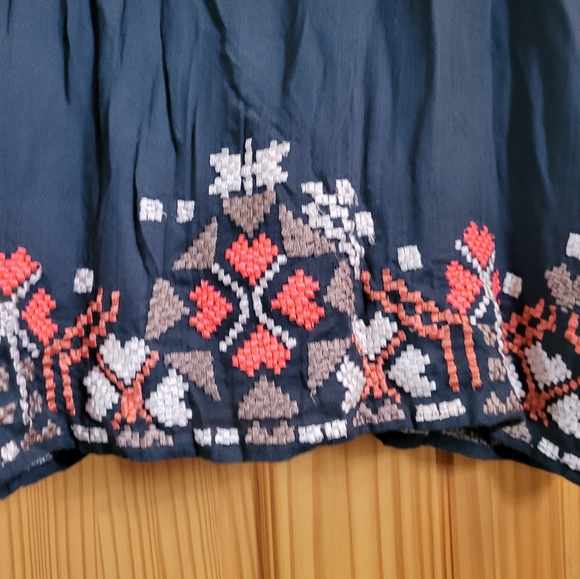 Fun BOHO style Baraschi dress size S anthropologie lovers pink embroidery - Picture 6 of 7